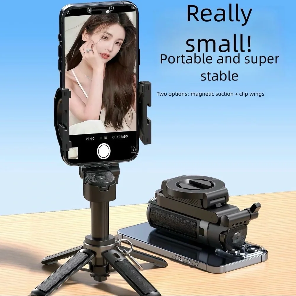 Smartphone Vlogging Kit with LED Light - Black Mini Tripod